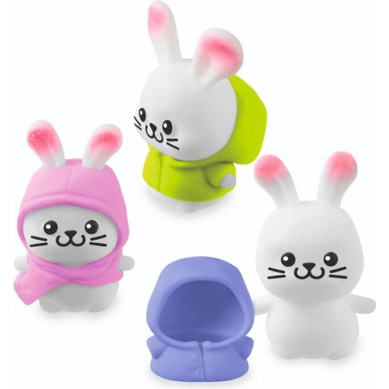 Trendhaus Capybara Spring - Saspiežamā rotaļlieta - Trusis ar tērpu (1 gab., 3 dizaini)