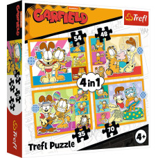 Trefl GARFIELD Pužļu komplekts 4 in 1
