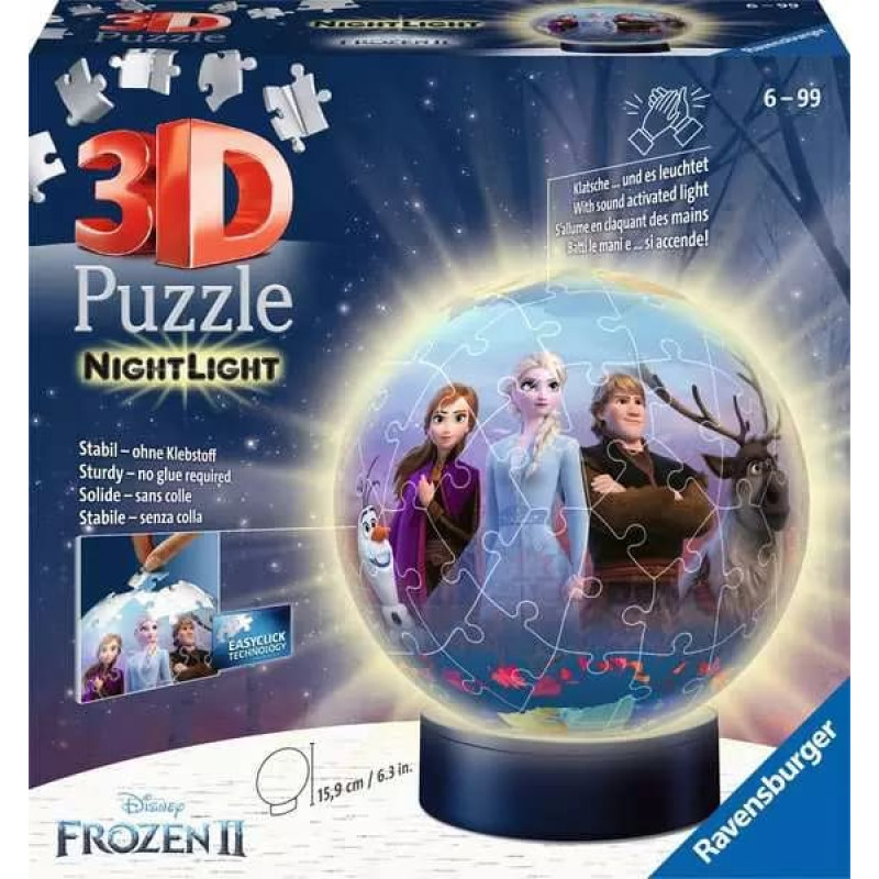 Ravensburger Apaļā 3D puzle Frozen 2, naktslampiņa