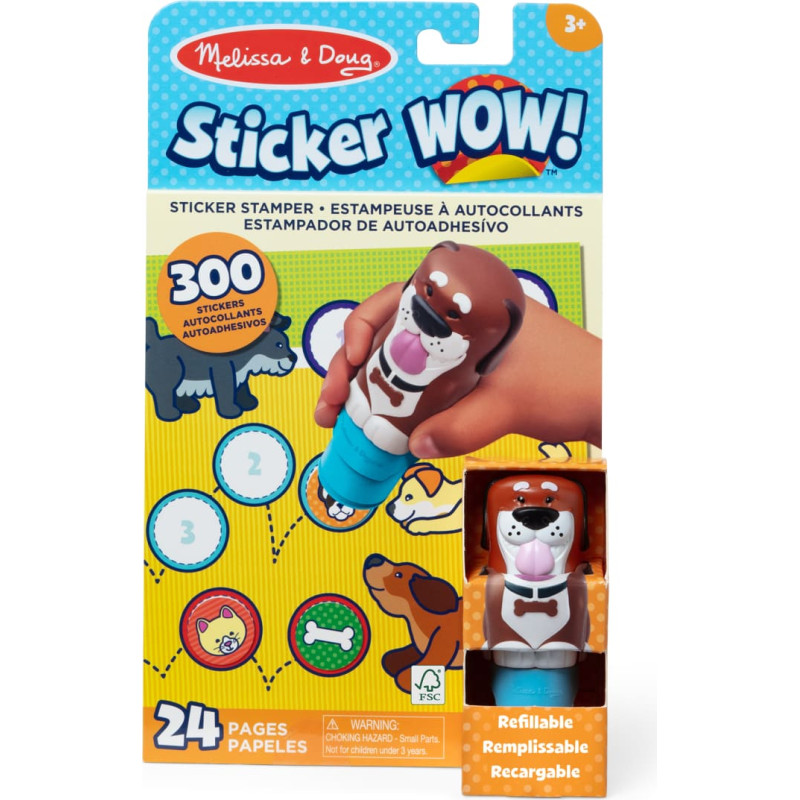 Melissa & Doug Uzlīmju grāmata MELISSA Sticker WOW! Aktivitā&scaron;u komplekts &ndash; Suns