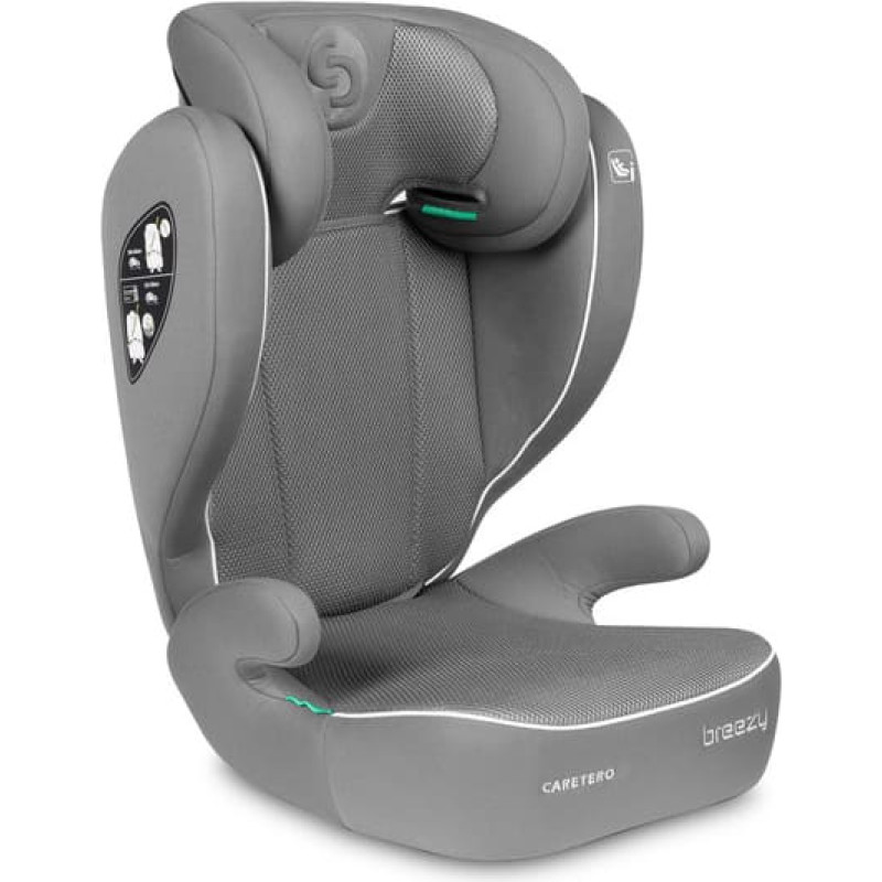 Caretero CAR SEAT BREEZY GREY (100-150cm)