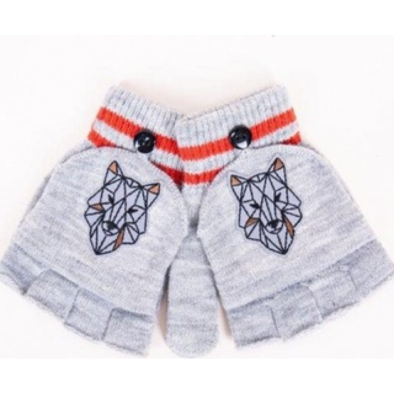 Yo Baby Cimdiņi 5P ar "kapucīti" MITTENS R-126 grey (14)