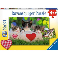 Ravensburger Puzle 2x24 gab. Guļo&scaron;ie kaķēni