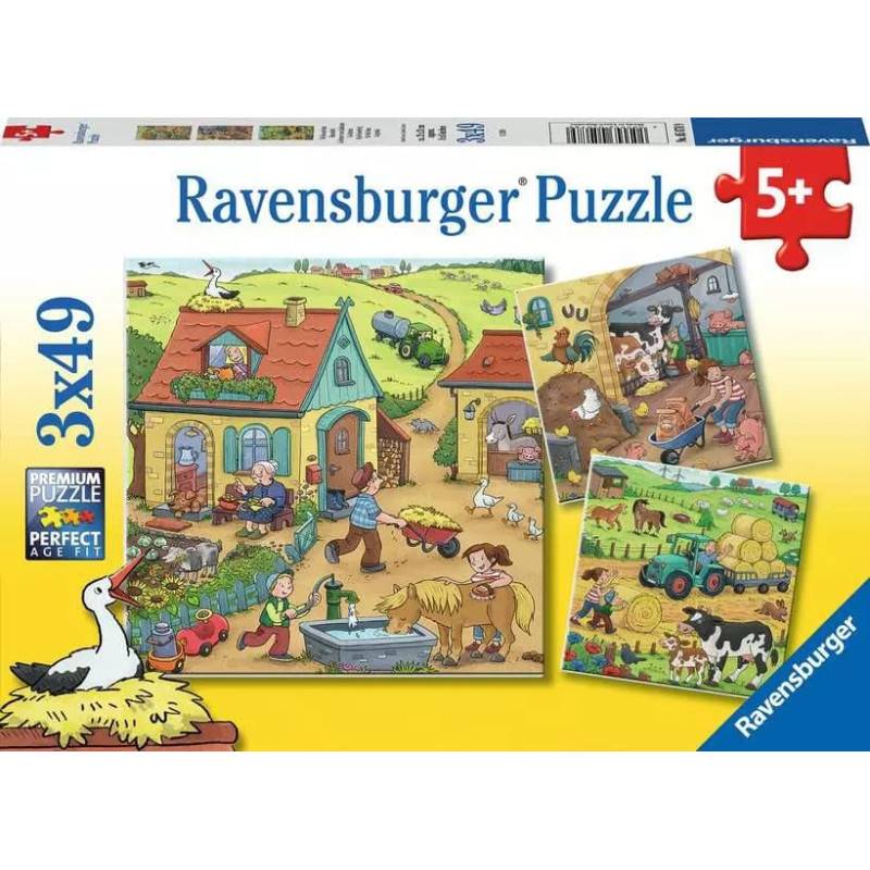 Ravensburger Puzle 3x49 gab. Sētā
