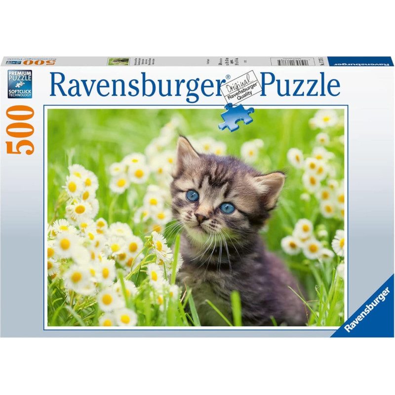 Ravensburger Puzle 500 Kaķēns pļavā