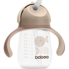 Baboo pudele ar silikona salmiņu Cacao, 260 ml