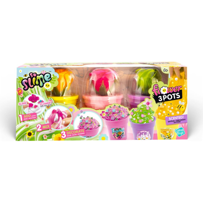 So Slime Slime gatavo&scaron;anas komplekts Puķu pods, 3 gab.