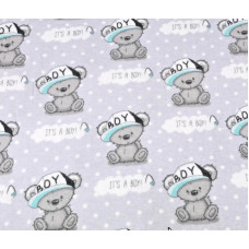Miniania Autiņ&scaron; flaneļa ar vaskadrānu IT'S A BOY 50x70 cm (1135)