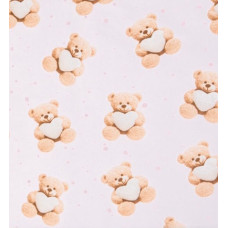 Atk Kieczmerscy Autiņ&scaron; flaneļa ar vaskadrānu TEDDY pink 50x70 cm (4258)