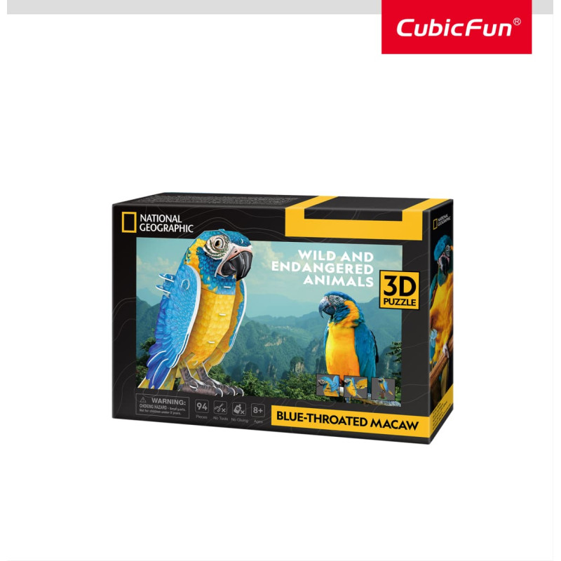 Cubic Fun CUBICFUN NATIONAL GEOGRAPHIC 3D puzle Zilrīkles ara