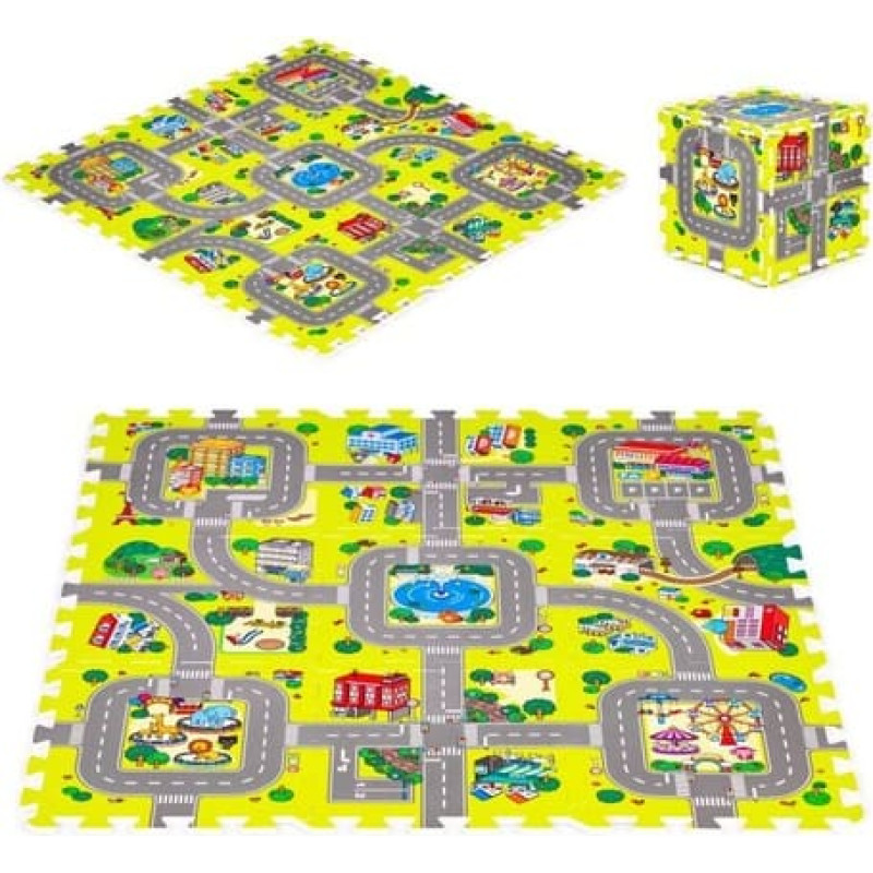 Iplay Paklājiņš-puzle STREET 90x90 cm 03957