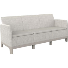 Keter Dārza dīvāns divvietīgs Scandi Form 3 Seater Sofa oļu pelēks/gai&scaron;i bē&scaron;s