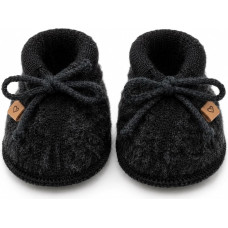 Buciki dziecięce wełniane Nevada 6-12m anthracite