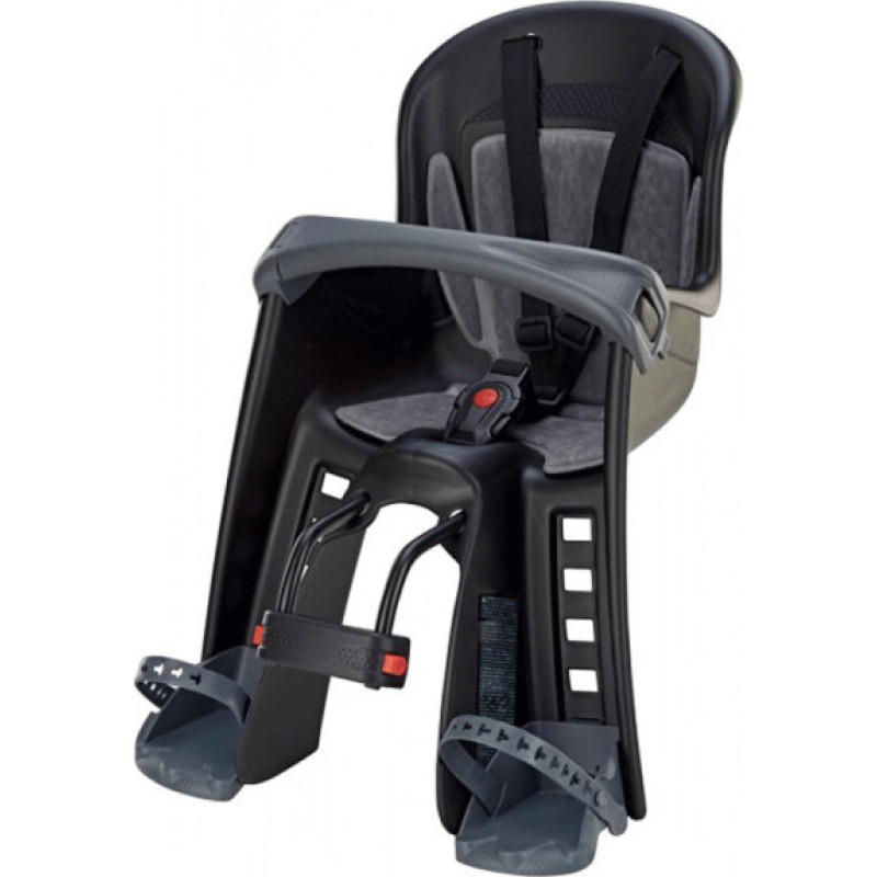 Polisport Lastetool 9-15 kg, must-hall, raamikinnitusega ette