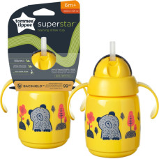 TOMMEE TIPPEE mācību krūze ar salmiņu, 6m+, 300ml, yellow, 447831