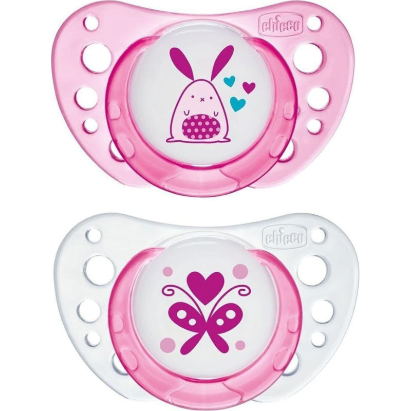 CHICCO PHYSIO AIR lateksa māneklis 0-6m 2gab. 75020.11 rozā IZPĀRDOŠANA