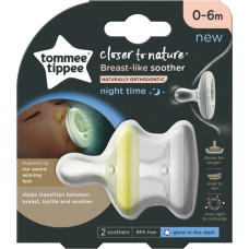 TOMMEE TIPPEE silikona māneklīši CLOSER TO NATURE, 6-18 m., 2 gab., 433485