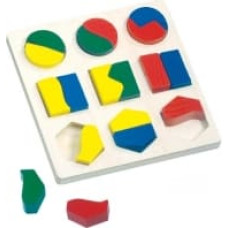 BINO koka puzle Geometric Shapes 24m+ 84029