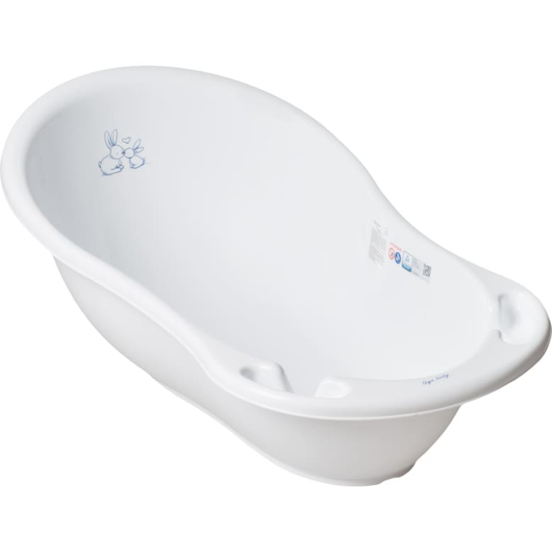 TEGA BABY RABBIT Bērnu vanna ar noteku 102cm, KR-005 white