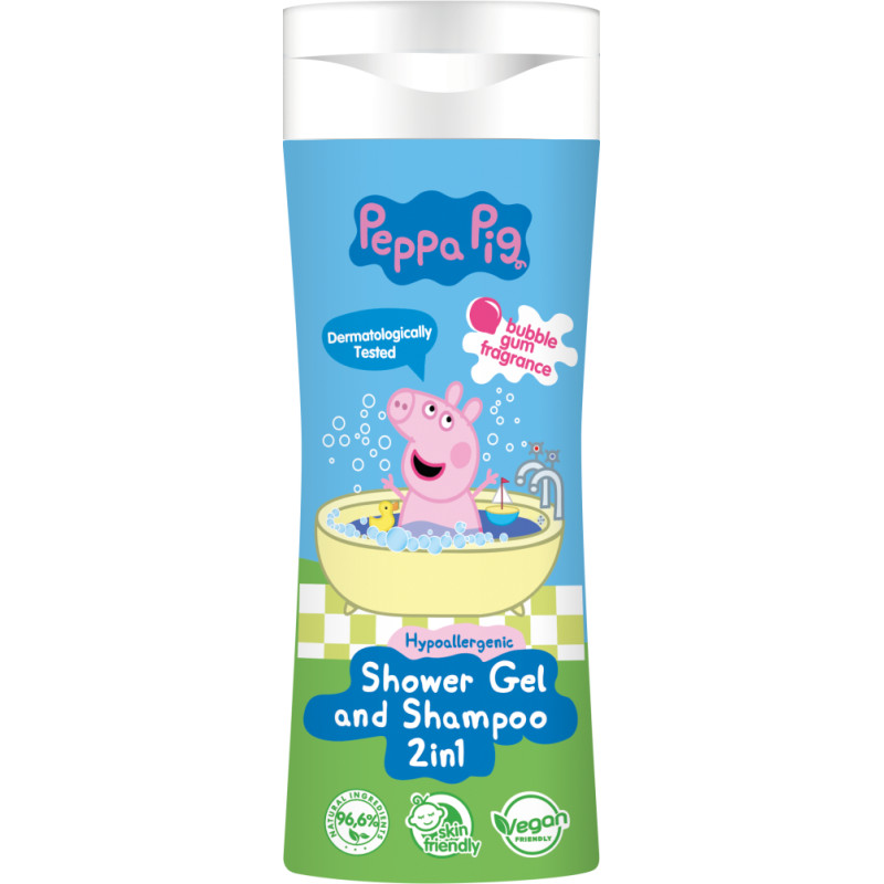 Peppa Pig Dušas želeja un šampūns divi vienā, 300 ml