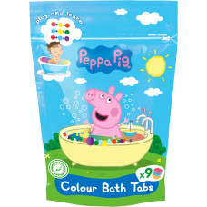 Peppa Pig Ūdeni iekrāsojošas tabletes vannai, 9 x 16 g