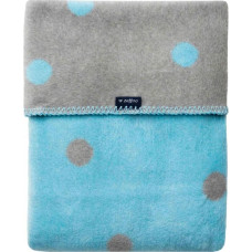 Womar Blanket - WOMAR - COTTON - DOTS - size 75x100  - GREY / BLUE