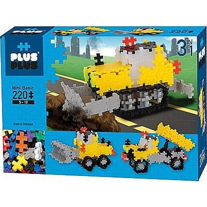 Plus Plus Mini Basic Road Works 3IN1 konstruktors 220gab., 3768 DK-4300