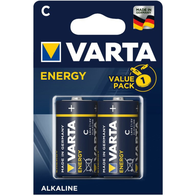 Varta Energy Alkaline LR14 C, patareid 2 tk