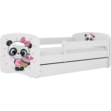 KOCOT KIDS gulta bez atvilktnes ar matraci BABYDREAMS white Panda 140x70cm