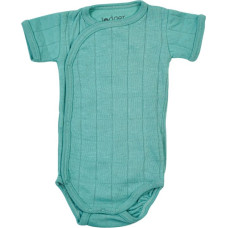 Lodger Romper Solid kokvilnas bodijs ar īsām piedurknēm, Duty turquoise, 68cm - RFS 081_68