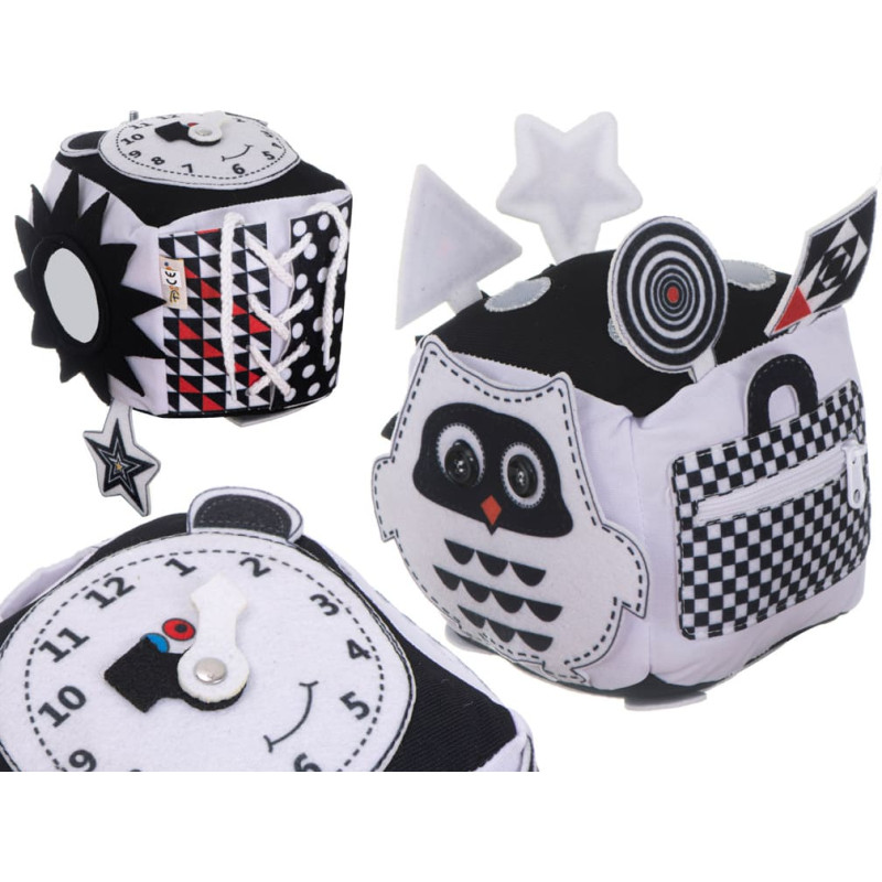 Izglītojošs sensoro kubs kontrasta mīksts taustes