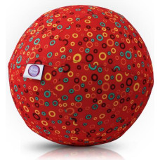 Bubabloon lateksa balons ar auduma pārvalku, Circles Red - 040352