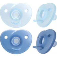 Philips Avent Soothie silikona māneklītis ar silikona vairogu, 0-6M, 2 gab., zēniem - SCF099/21