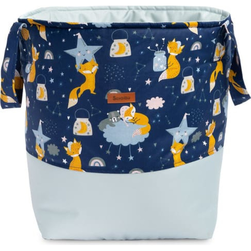 Sensillo BASKET FOR TOYS MEDIUM - FOXES NAVY