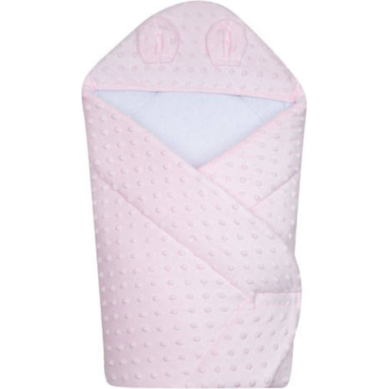 Duet Baby Swaddling blanket with hood - 631 - MINKY - PINK