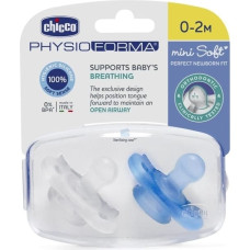 Chicco 128426 PHYSIOFORMA MINI SILICONE TEAT 0-2M 2PCS BOY