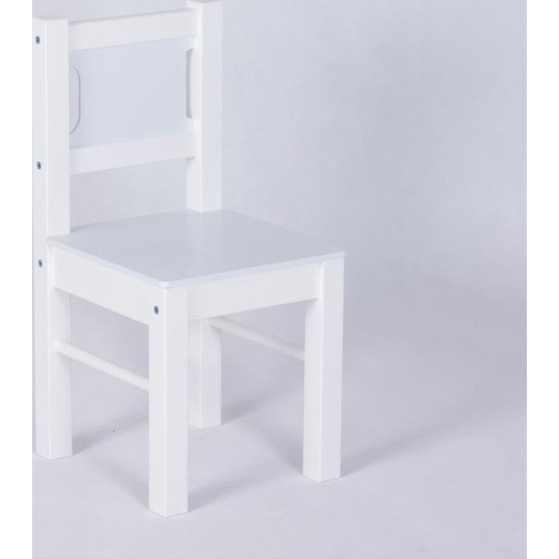 Drewex Chair set - Wooden - 2pcs - WHITE/LIGHT BLUE