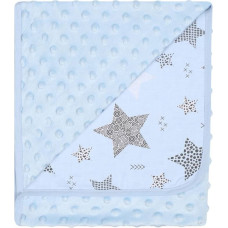 Duet Baby Blanket - 625 - MINKY/COTTON- size 80x90- BLUE