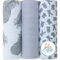 Ega Kids Diaper - SET - 21754 - MUSLIN - EGA - size 60x80 cm  - nr 16