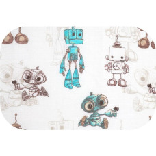 Ega Kids Diaper - 27329 - TETRA PRINT - EGA - ROBOTY  - size 70x80 cm