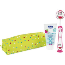 Chicco 175765 HIPPO TOOTHPASTE+BRUSH+ETUI SET 3-6L