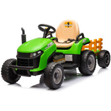 To-Ma akumulatora traktors - 12V - BBH-030 - TRACTOR with TRAILER - GREEN