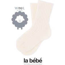 La Bebe ™ Wool Angora Socks Art.101878 Cream Bērnu vilnas zeķītes/zekes