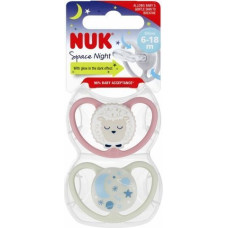 NUK 0550 SPACE NIGHT SILICONE pacifier 6-18 2PCS/PUD 527865, 736619