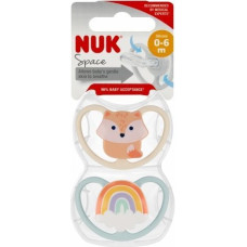 NUK 7476 SM.SIL. SPACE FOX 0-6 2PCS/BOX 541373, 730897