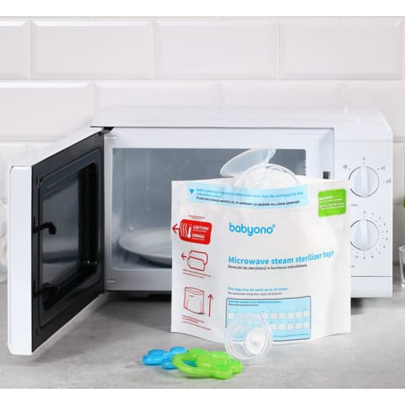 BabyOno 1038 sterilizācijas maisiņi mikroviļņu krāsnij – 5 gab.