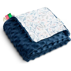 Sensillo Light Minky Blanket - navy blue viburnum