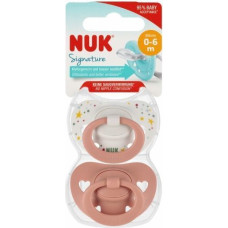 NUK 7193 SIGNATURE SILICONE pacifier 0-6 2PCS/BOX 540799, 175324