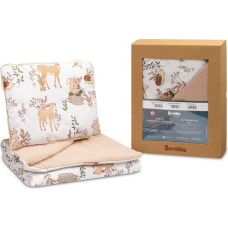 Sensillo COTTON-MUSLIN SET PACK. THE WOLF AND FRIENDS BEIGE