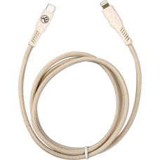 Tellur Green Data Cable Type-C To Lightning 2.4A PD20W 1m nylon Cream